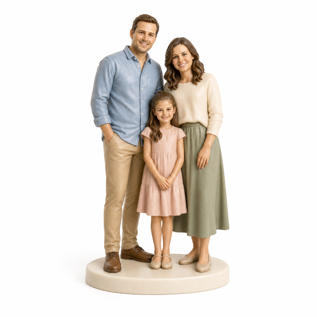 Custom Family 3D Figurine from Photo | Personalized Family Gift