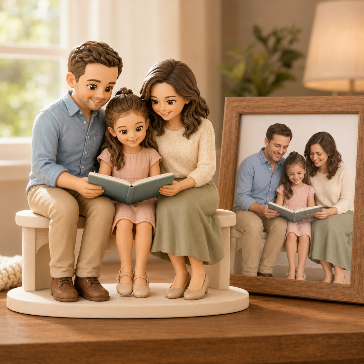 Custom Family 3D Figurine from Photo | Personalized Family Gift