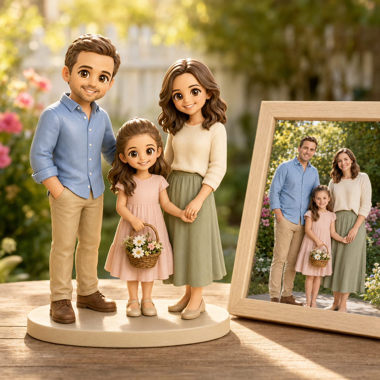 Custom Family 3D Figurine from Photo | Personalized Family Gift