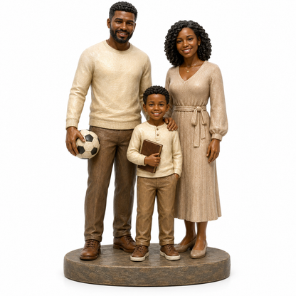 Custom Family 3D Figurine from Photo | Personalized Family Gift
