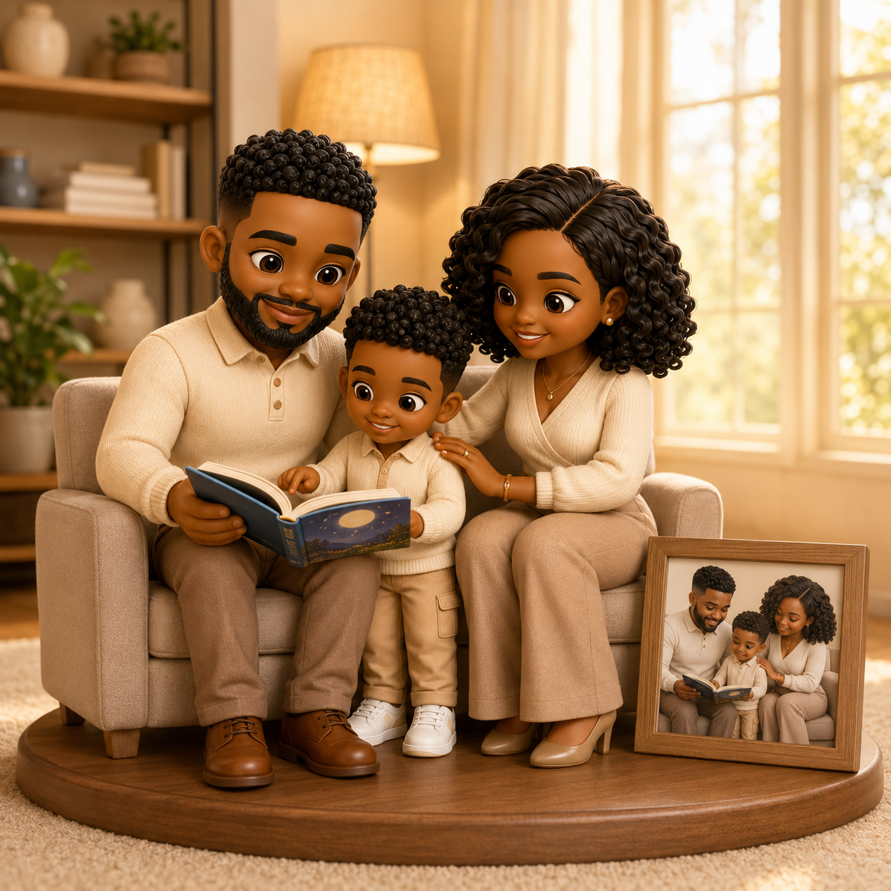 Custom Family 3D Figurine from Photo | Personalized Family Gift
