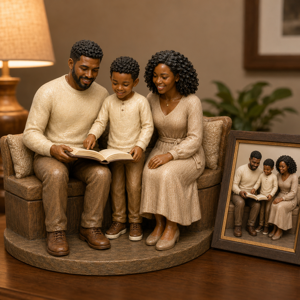 Custom Family 3D Figurine from Photo | Personalized Family Gift
