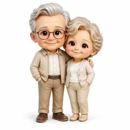 Custom Couple 3D Figurine from Photo | Personalized Couple Gift