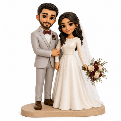 Custom Wedding 3D Figurine from Photo | Personalized Wedding Gift
