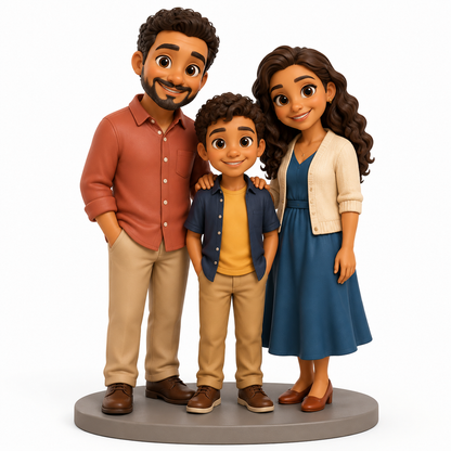 Custom Family 3D Figurine from Photo | Personalized Family Gift