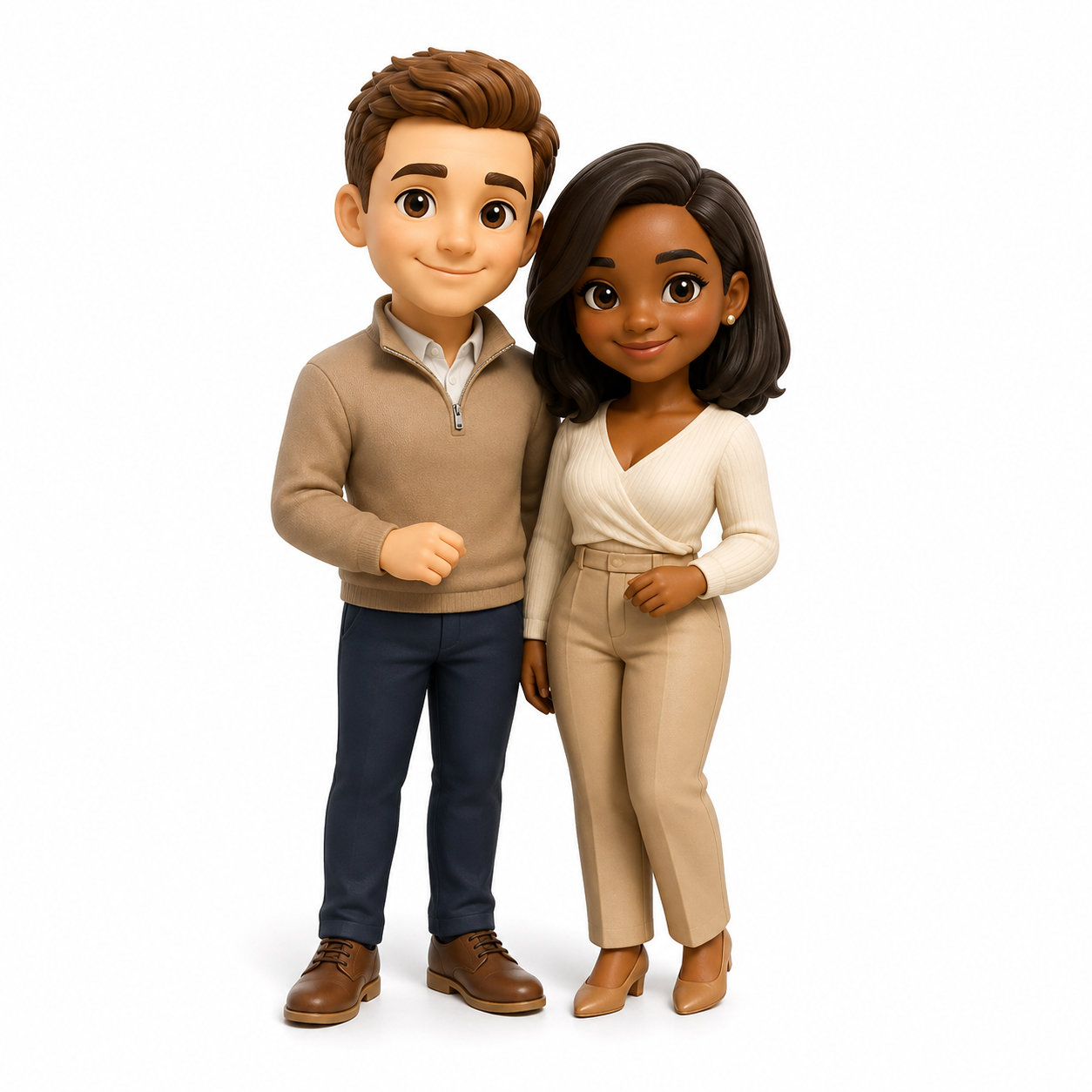 Custom Couple 3D Figurine from Photo | Personalized Couple Gift