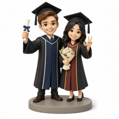 Custom Graduation 3D Figurine from Photo | Personalized Graduation Gift