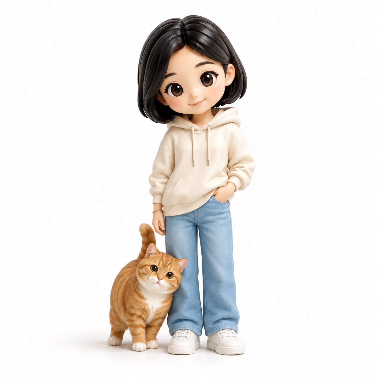 Custom Human & Pet 3D Figurine from Photo | Personalized Pet Lover Gift