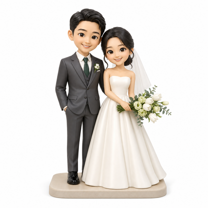 Custom Wedding 3D Figurine from Photo | Personalized Wedding Gift
