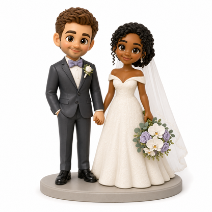 Custom Wedding 3D Figurine from Photo | Personalized Wedding Gift