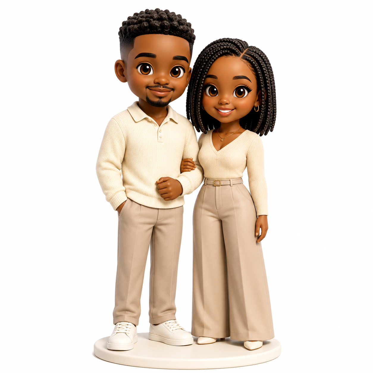 Custom Couple 3D Figurine from Photo | Personalized Couple Gift
