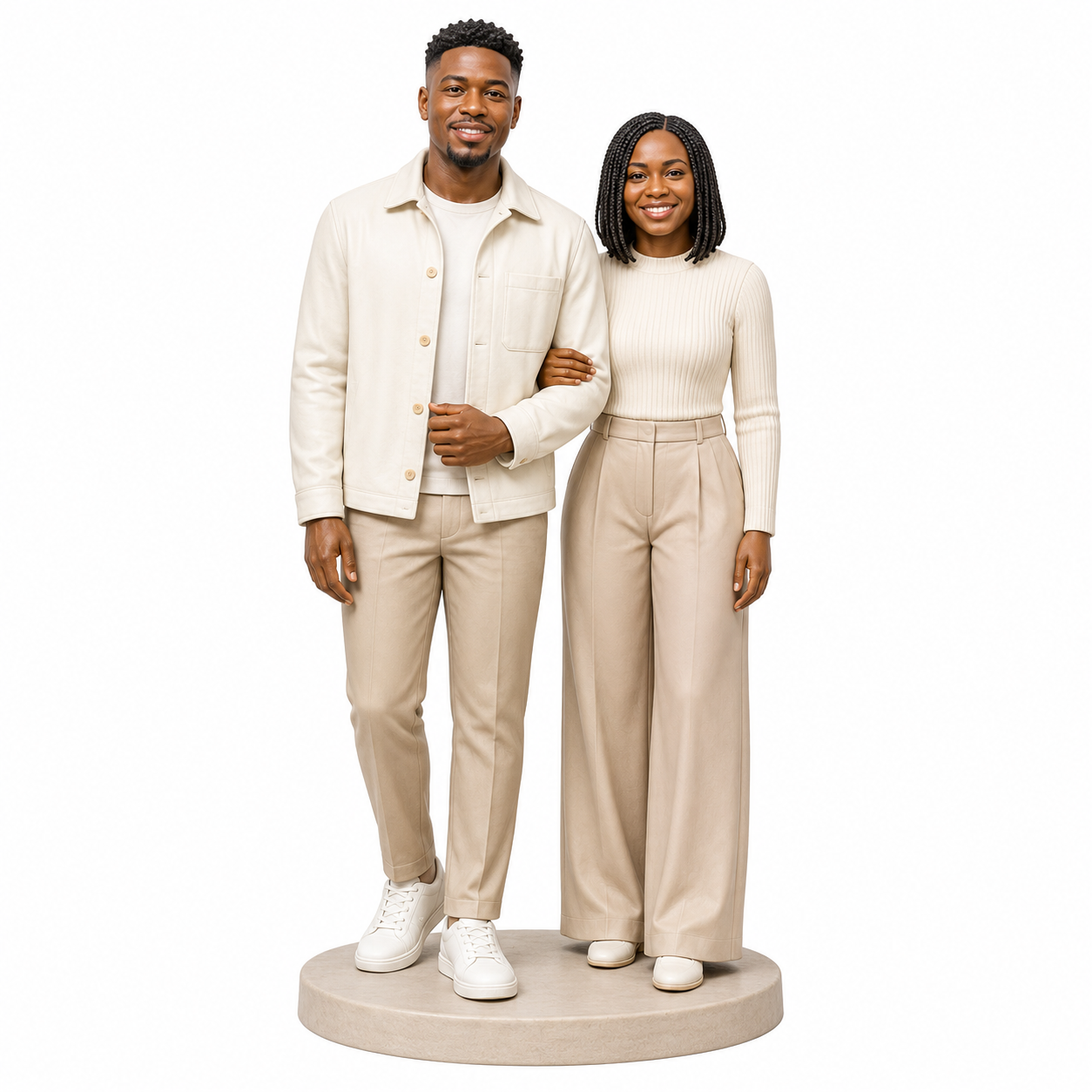Custom Couple 3D Figurine from Photo | Personalized Couple Gift