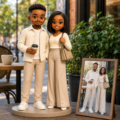 Custom Couple 3D Figurine from Photo | Personalized Couple Gift