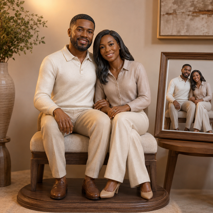 Custom Couple 3D Figurine from Photo | Personalized Couple Gift