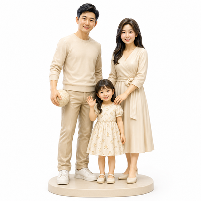 Custom Family 3D Figurine from Photo | Personalized Family Gift