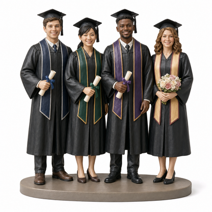Custom Graduation 3D Figurine from Photo | Personalized Graduation Gift