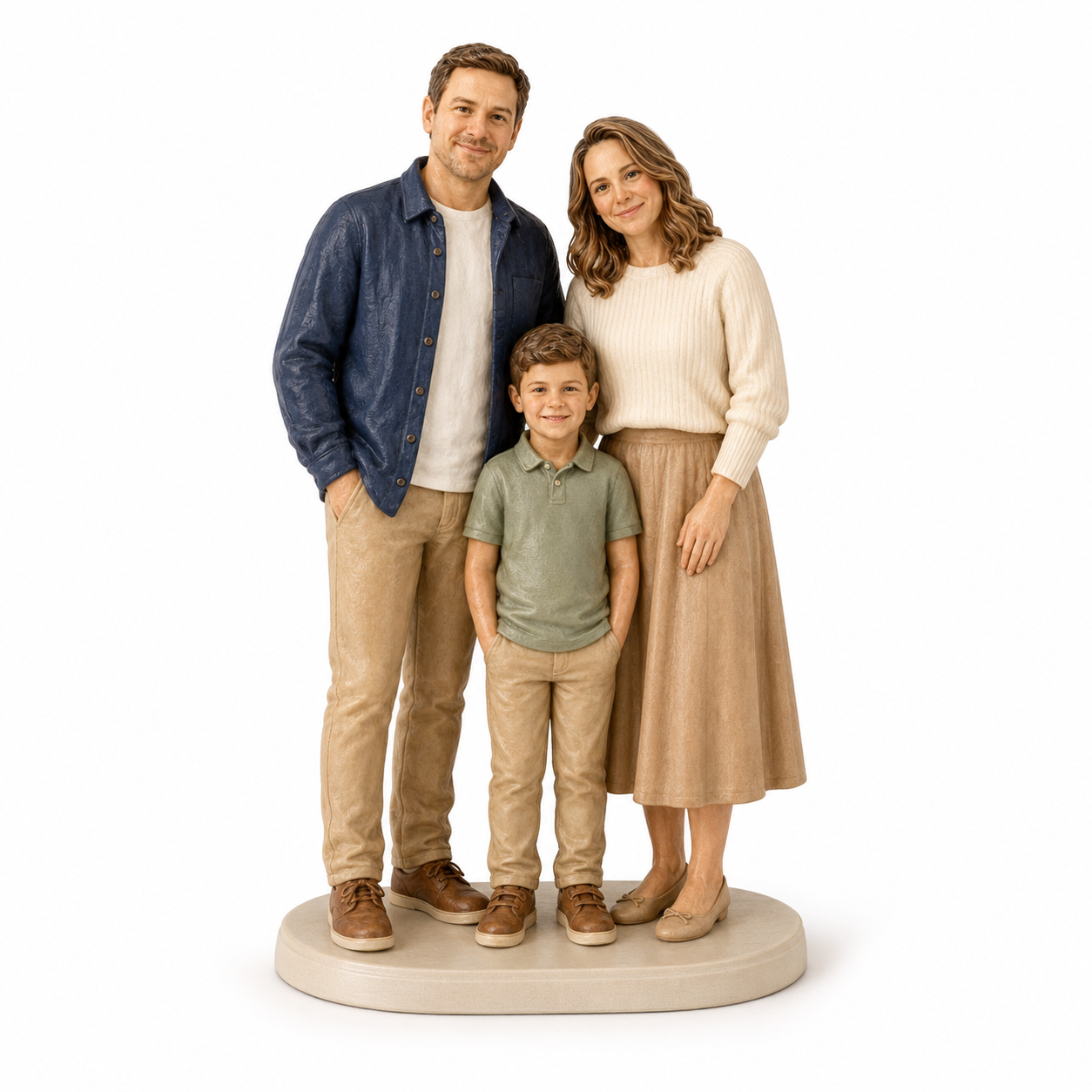 Custom Family 3D Figurine from Photo | Personalized Family Gift
