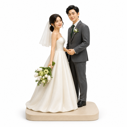 Custom Wedding 3D Figurine from Photo | Personalized Wedding Gift