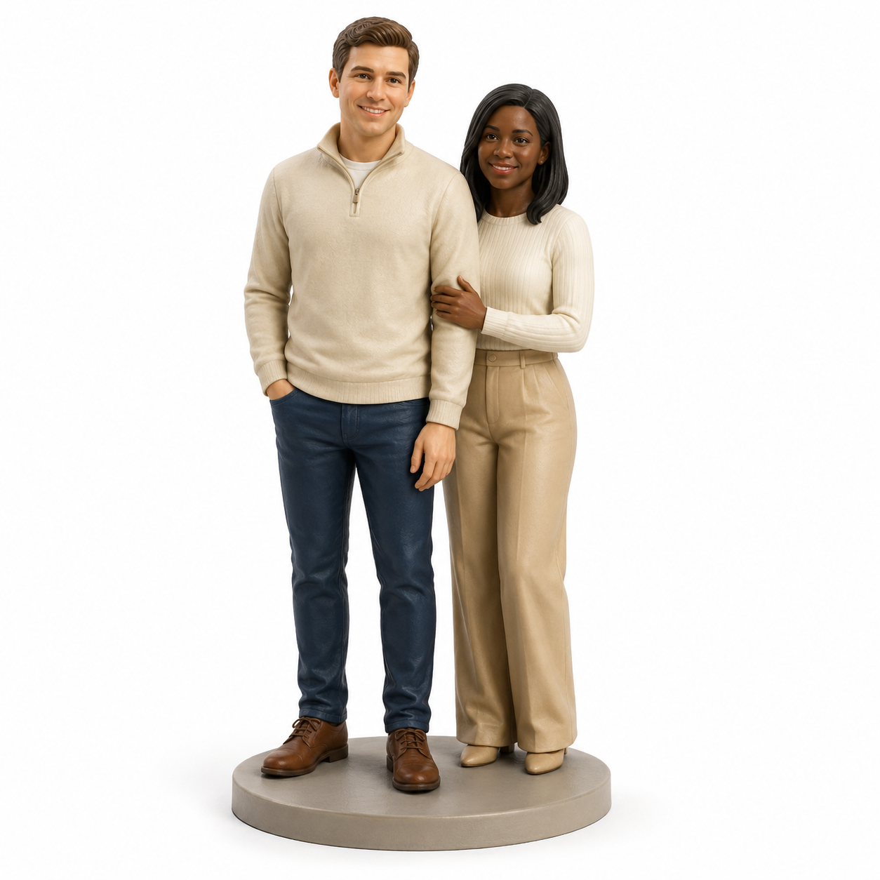Custom Couple 3D Figurine from Photo | Personalized Couple Gift