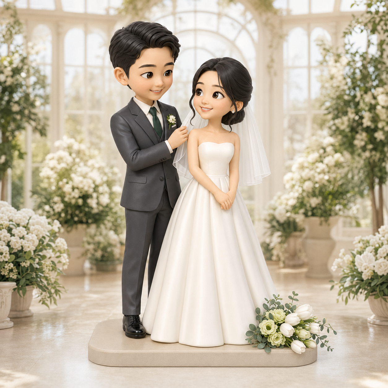 Custom Wedding 3D Figurine from Photo | Personalized Wedding Gift