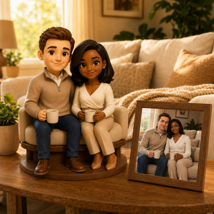 Custom Couple 3D Figurine from Photo | Personalized Couple Gift