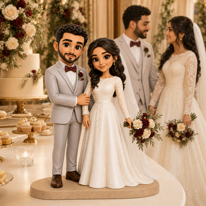 Custom Wedding 3D Figurine from Photo | Personalized Wedding Gift