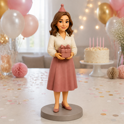 Custom Birthday 3D Figurine from Photo | Personalized Birthday Gift
