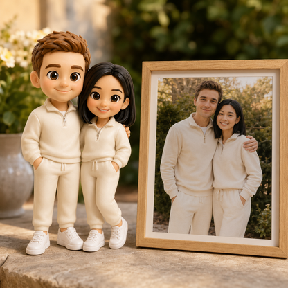 Custom Couple 3D Figurine from Photo | Personalized Couple Gift