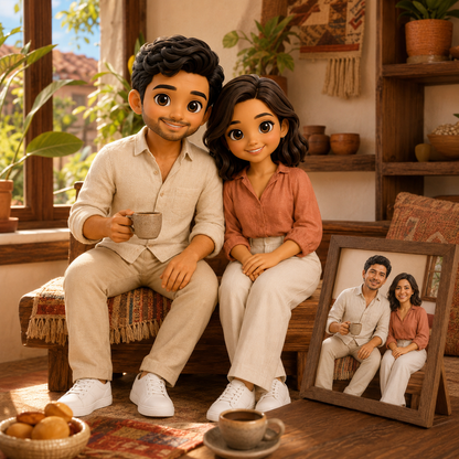 Custom Couple 3D Figurine from Photo | Personalized Couple Gift