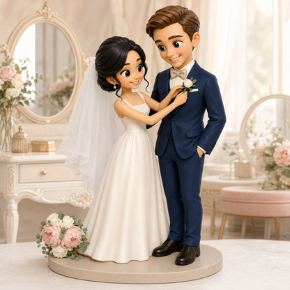 Custom Wedding 3D Figurine from Photo | Personalized Wedding Gift