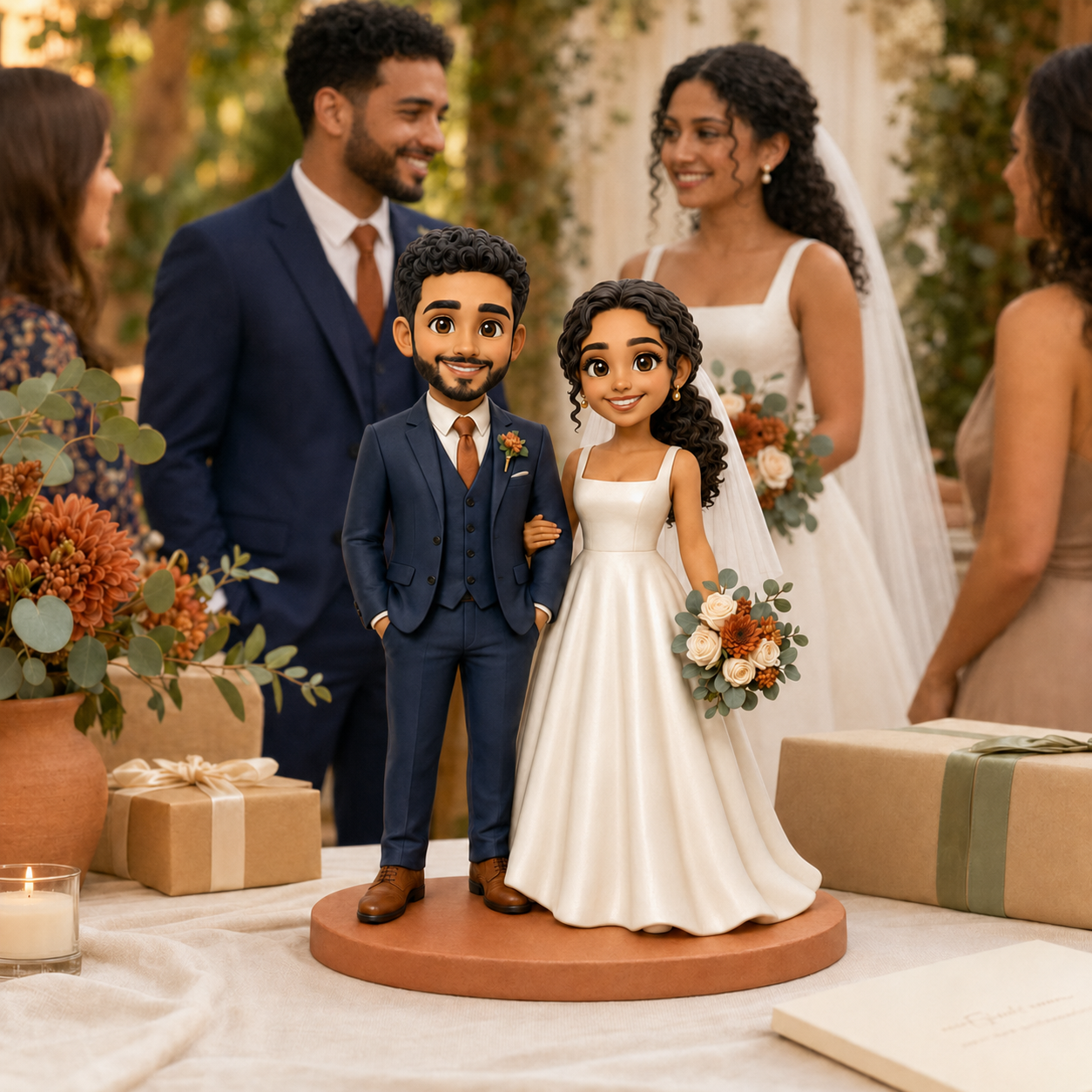 Custom Wedding 3D Figurine from Photo | Personalized Wedding Gift