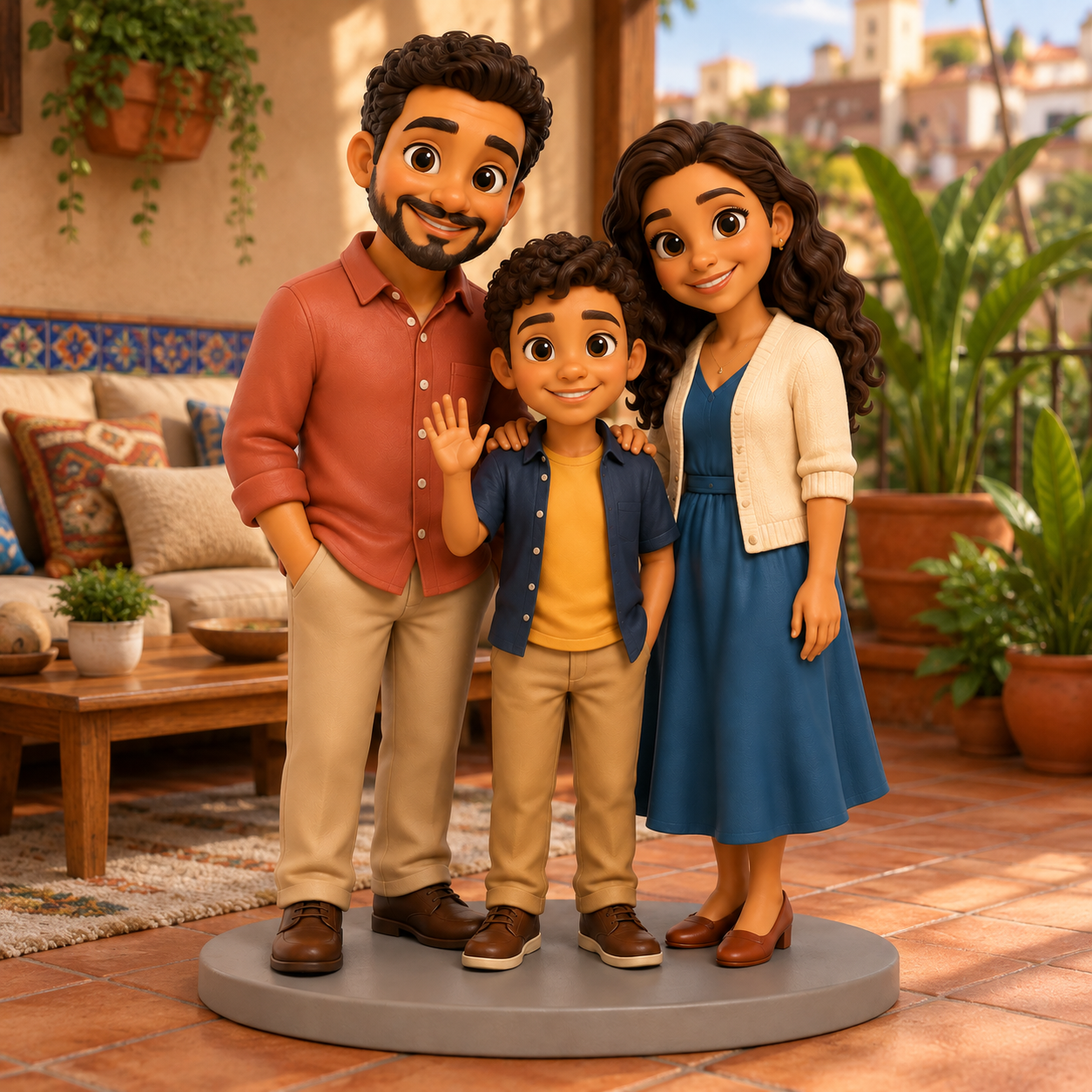 Custom Family 3D Figurine from Photo | Personalized Family Gift