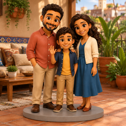 Custom Family 3D Figurine from Photo | Personalized Family Gift