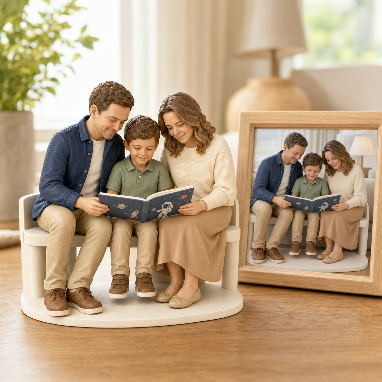 Custom Family 3D Figurine from Photo | Personalized Family Gift