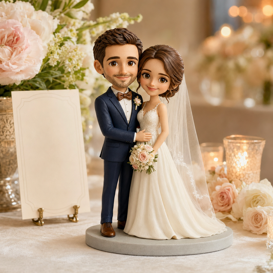 Custom Wedding 3D Figurine from Photo | Personalized Wedding Gift
