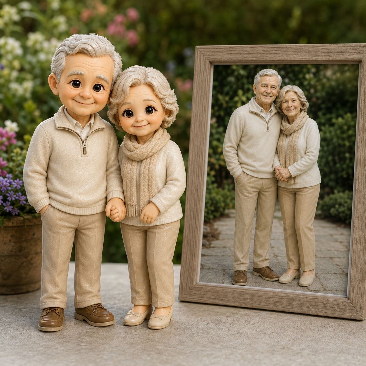 Custom Couple 3D Figurine from Photo | Personalized Couple Gift