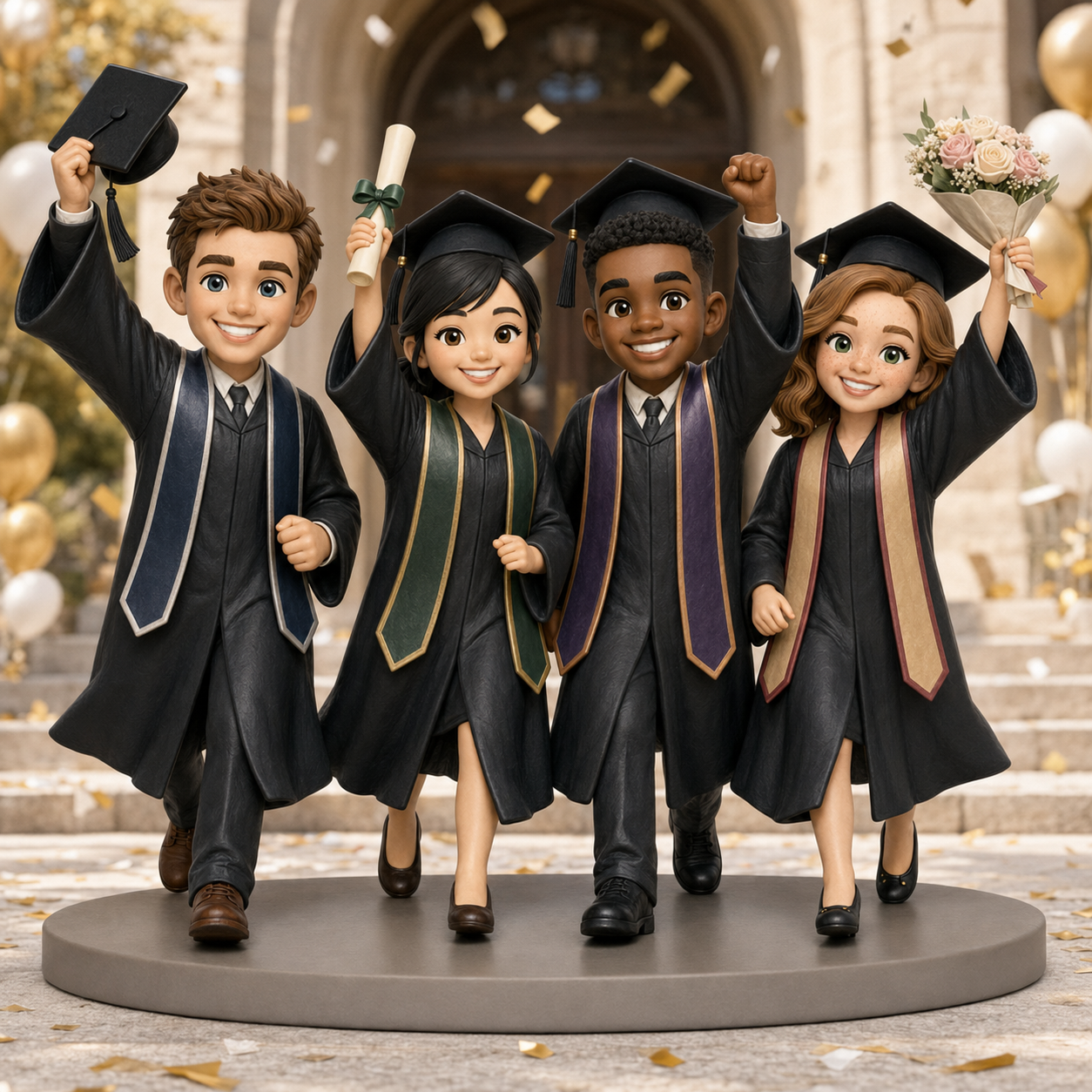 Custom Graduation 3D Figurine from Photo | Personalized Graduation Gift