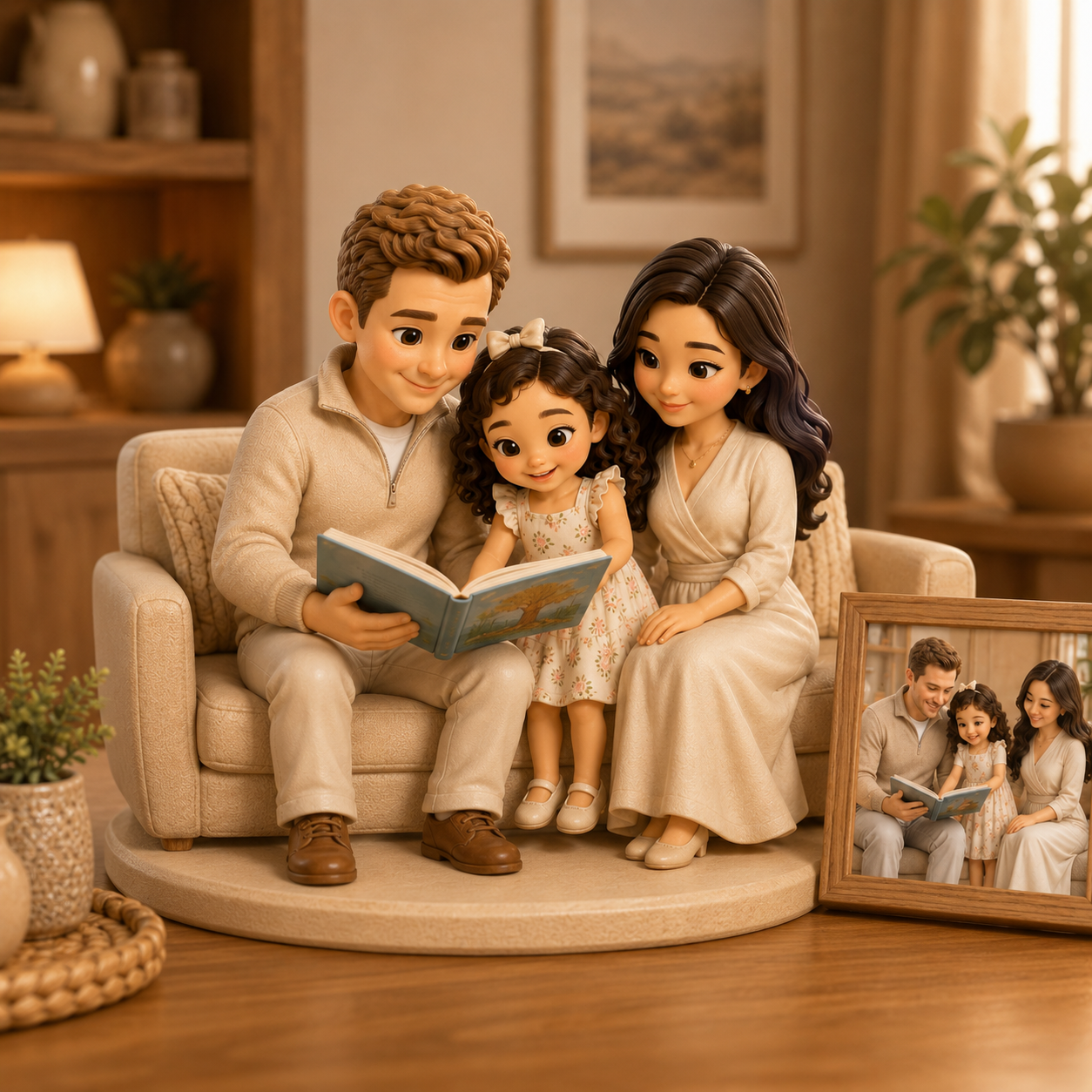 Custom Family 3D Figurine from Photo | Personalized Family Gift