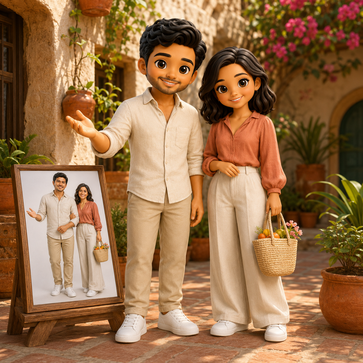 Custom Couple 3D Figurine from Photo | Personalized Couple Gift
