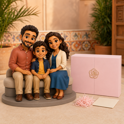 Custom Family 3D Figurine from Photo | Personalized Family Gift