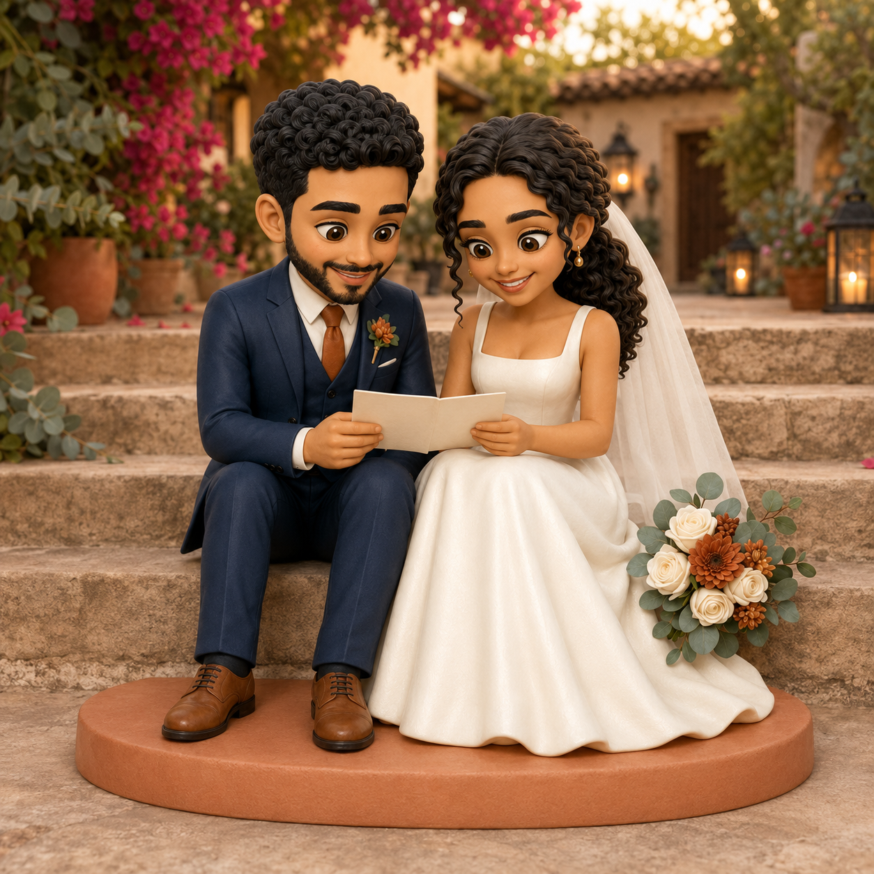 Custom Wedding 3D Figurine from Photo | Personalized Wedding Gift