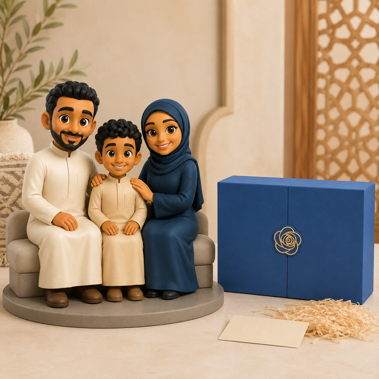 Custom Family 3D Figurine from Photo | Personalized Family Gift
