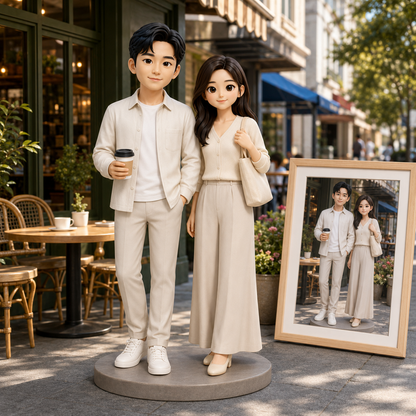 Custom Couple 3D Figurine from Photo | Personalized Couple Gift