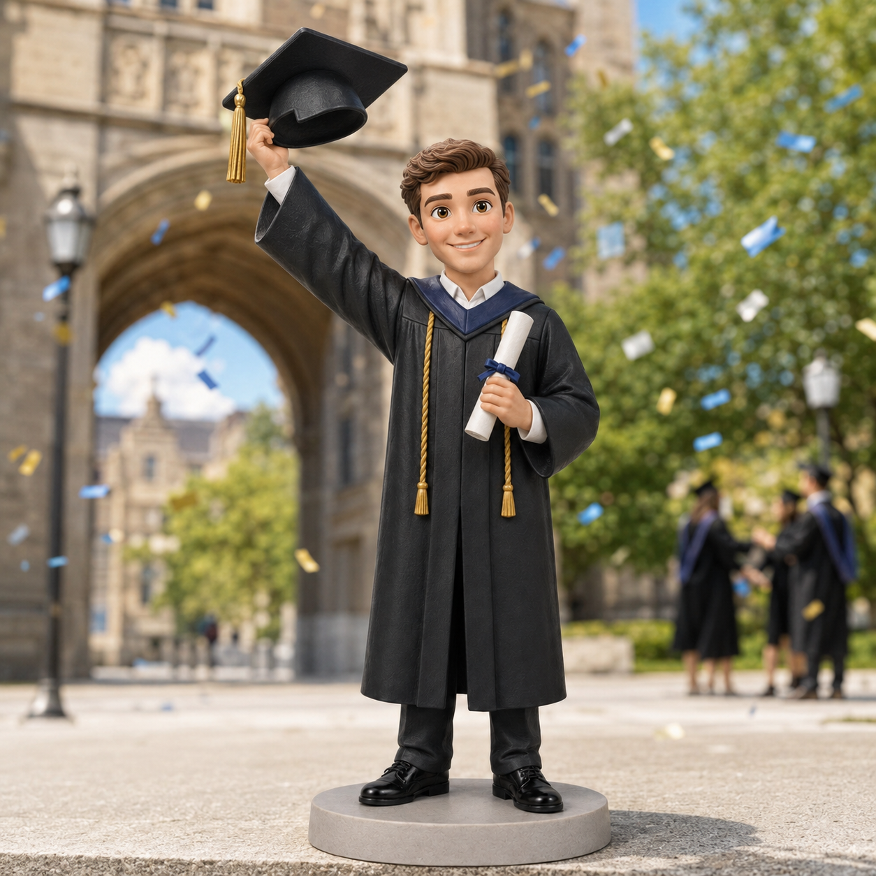 Custom Graduation 3D Figurine from Photo | Personalized Graduation Gift