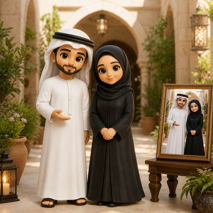 Custom Couple 3D Figurine from Photo | Personalized Couple Gift