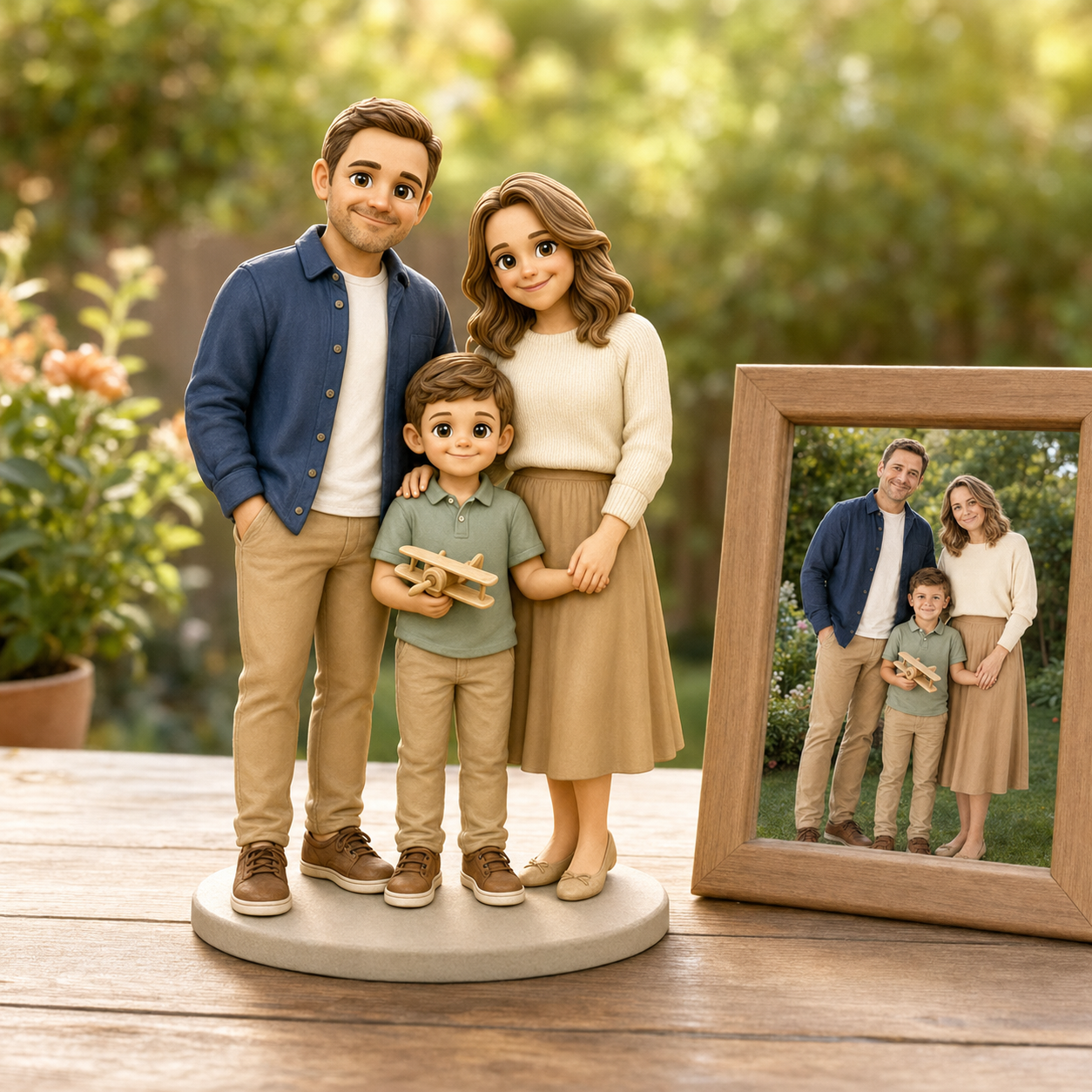 Custom Family 3D Figurine from Photo | Personalized Family Gift