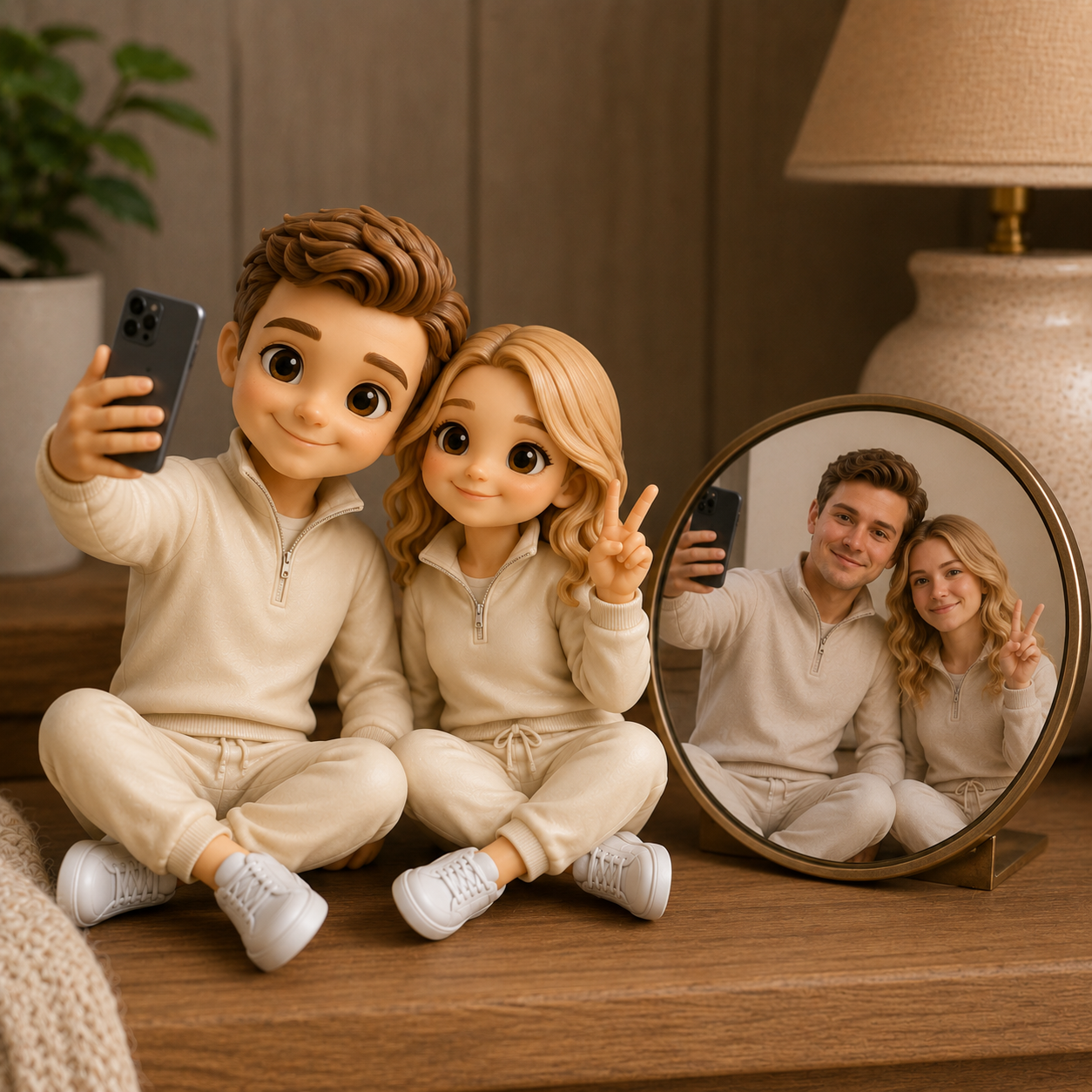 Custom Couple 3D Figurine from Photo | Personalized Couple Gift