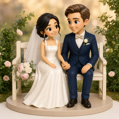 Custom Wedding 3D Figurine from Photo | Personalized Wedding Gift