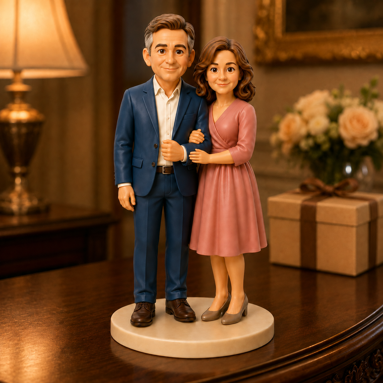 Custom Anniversary 3D Figurine from Photo | Personalized Anniversary Gift