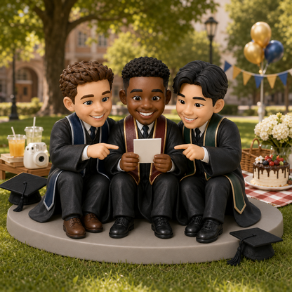 Custom Graduation 3D Figurine from Photo | Personalized Graduation Gift